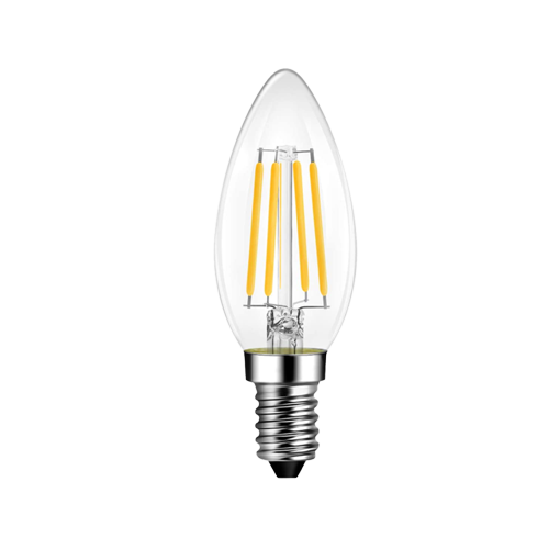 MW LED 6-Packed B11 Filament Bulb 4.W (40W Equivalent) 400 Lumens E12 Candelabra LED 5000K Daylight Candle Light Bulbs
