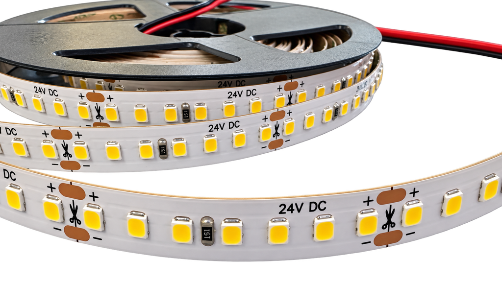 MW LED Strip  Lights, Natural White 4000K, DC 24V, 55W(Max),10MMx5M, 154PCS/M, SMD2835,for Office Workspace Vanity Mirror Kitchen Counter