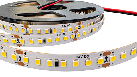 MW LED Strip  Lights, Natural White 4000K, DC 24V, 55W(Max),10MMx5M, 154PCS/M, SMD2835,for Office Workspace Vanity Mirror Kitchen Counter