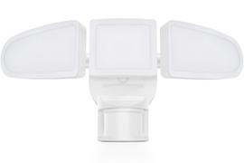 MW LED Motion Sensor Outdoor Flood Light, 40W Ultra Bright 4500LM, 5000K Waterproof LED 3-Head Security Light, Dusk to Dawn Mode, ETL Certified