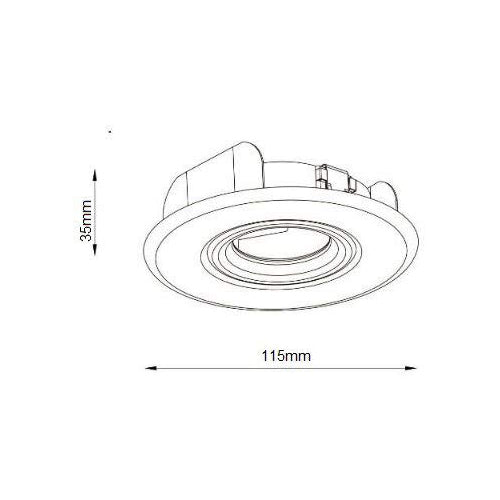 MW LED Recessed Lighting Trim with Gimbal (3.5" GU10 Round, Brushed Nickel) for 3 5/8" Housing
