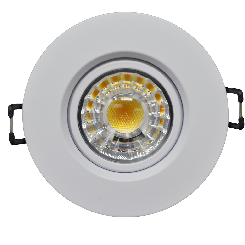 MW LED 3Inch Gimbal LED Downlight Dimmable Recessed Ceiling Directional Rotatable Light Damp Location ETL Listed IC Rated 8W Color Selectable 3CCT 3000K/4000K/5000K