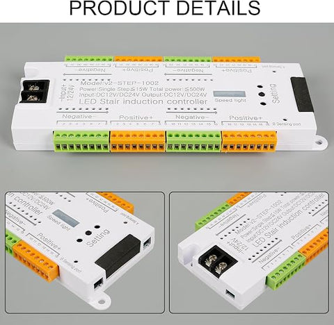 MW LED V2_Step Intelligent Stair Control,Motion Sensor LED Stair Light ,Automatic Staircase Ladder Step Light Controller for Stairway Light