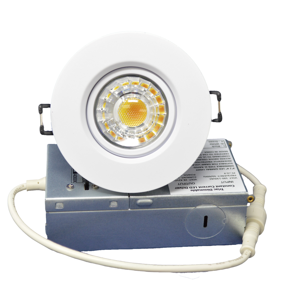 MW LED 3Inch Gimbal LED Downlight Dimmable Recessed Ceiling Directional Rotatable Light Damp Location ETL Listed IC Rated 8W Color Selectable 3CCT 3000K/4000K/5000K