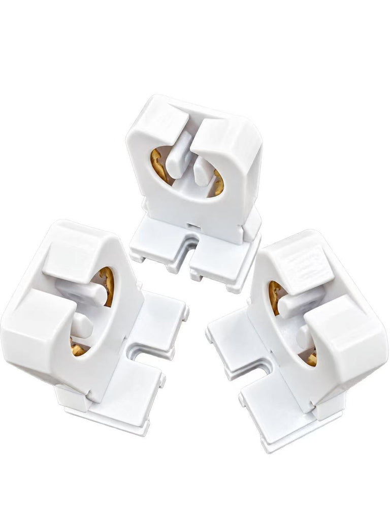 Fluorescent Tube Lamp Holder-White.T8 Lamp Holder,20 PCS Light Socket Base Holder,Retardant Lamp Sockets for Integrated LED Fluorescent Tube