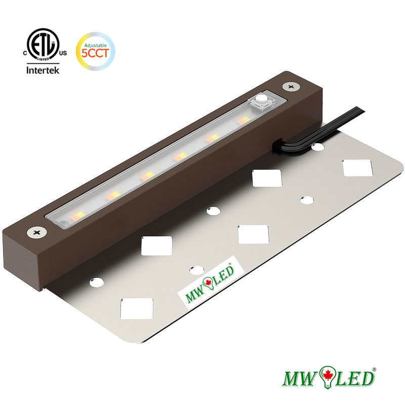 MW LED 7 Inch 3W LED Hardscape Lighting, Color Changing Retaining Wall Light, Low Voltage Landscape Lights,12V-24V AC/DC, IP65 Waterproof Outdoor Step Light