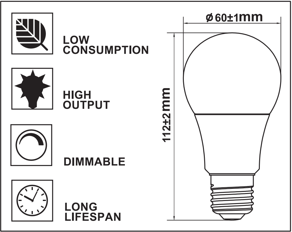 MW LED 9W LED A19 E26 Bulb CUL-Listed Dimmable (60-Watt Equivalent), 800 Lumens, Medium Screw Base, 350° Beam Angle - (10 Packed) Daylight 5000K)