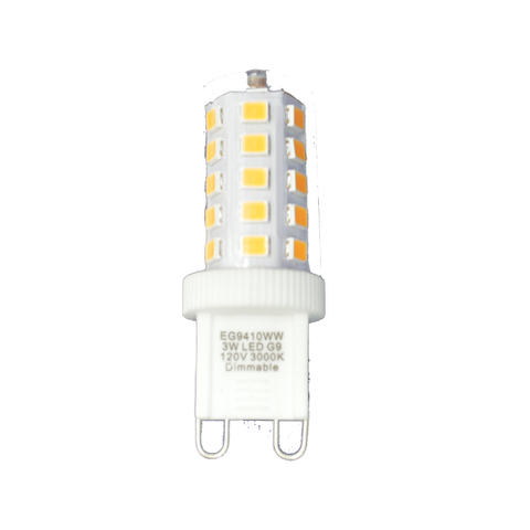 G9 LED Light Bulb 3W (35W Halogen Bulbs Equivalent) 350LM Warm White 3000K AC 120V G9 Base Lamp Dimmable