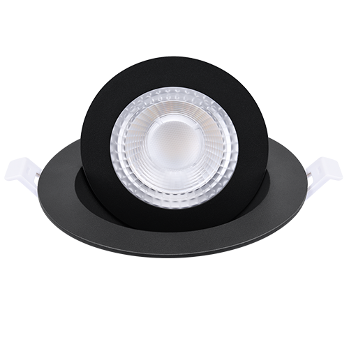 MW LED  4 inch Gimbal Recessed LED Pot Lights, with Junction Box, Dimmable IC Rated 180?Rotatable Ceiling Light/Potlight, 9W 750LM 3000/4000/5000K(Multi CCT) Black Trim