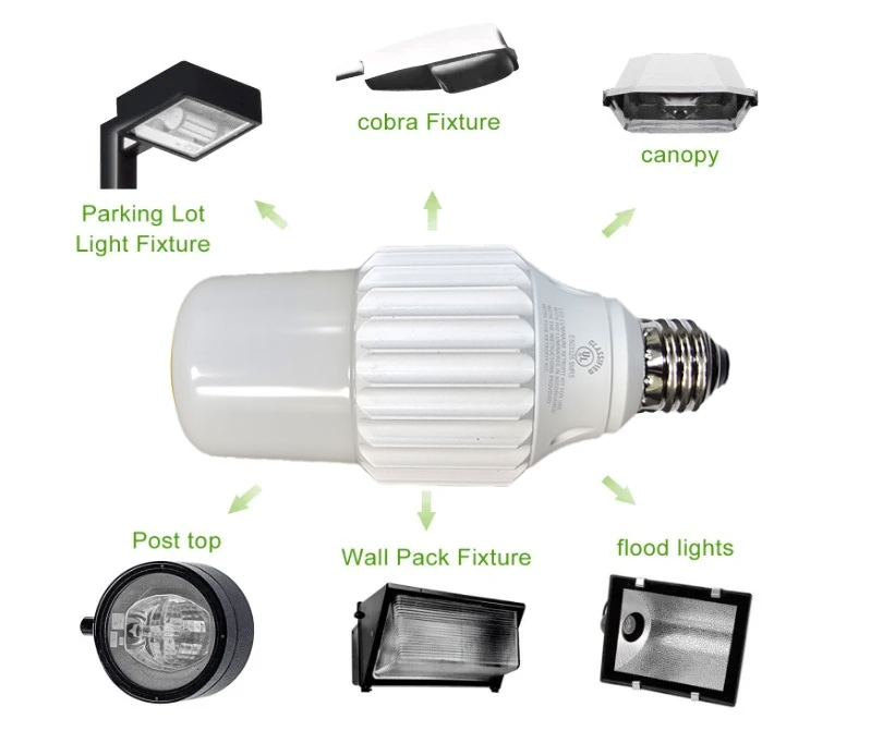 MW LED 18 Watts LED Super Bright  Corn Light Bulb (70W / 100W Metal Halide Replacement) Medium E26 5000K Daylight 2700 Lumens  IP64 AC120-277V (Max 347v) Protection Grade for Post Top Parking Lot Lighting cUL DLC Listed