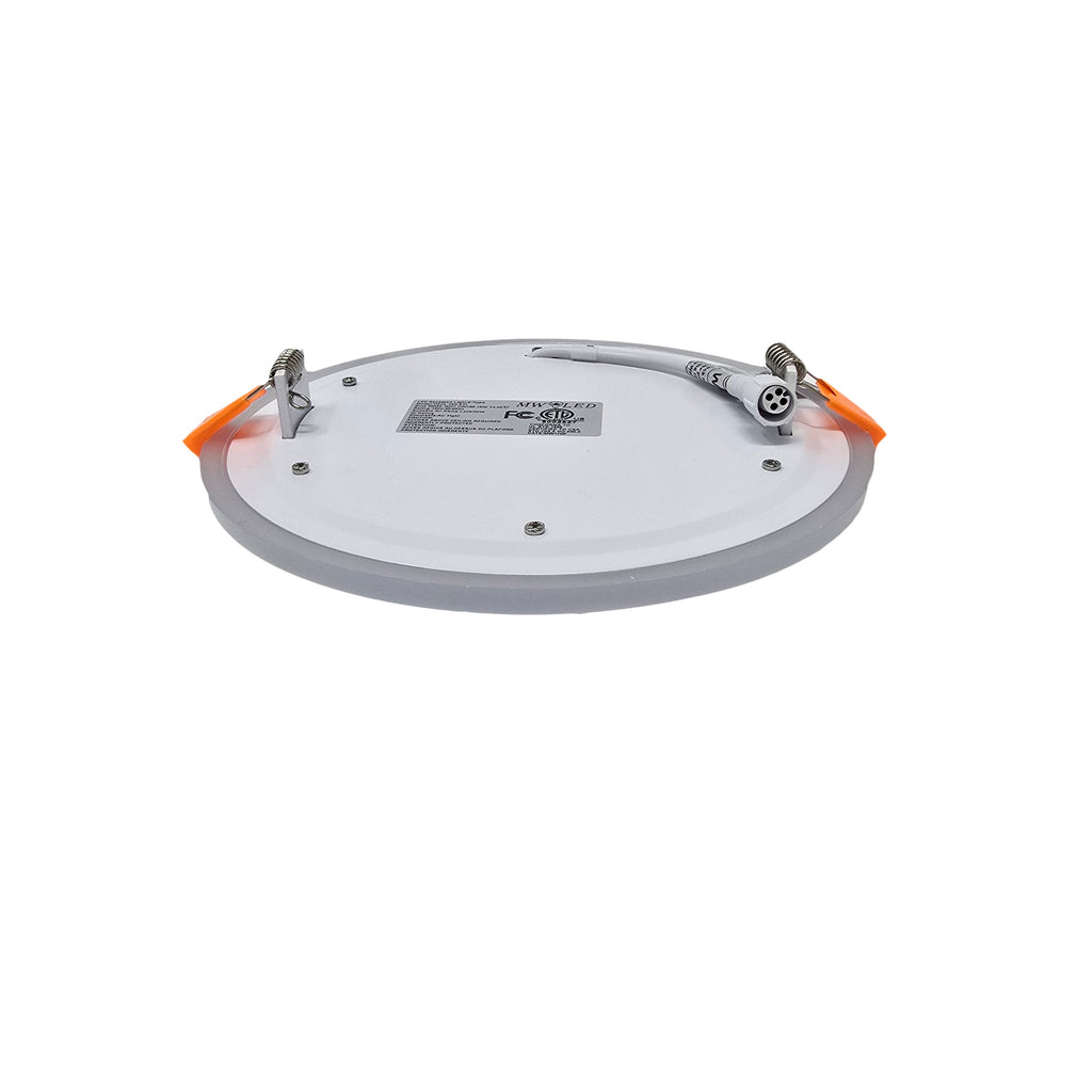 MW LED Panel Light Round Double Color (Cool White+Blue) 15W 5000K 6inces Recessed Slim Pot Light with Junction Box.