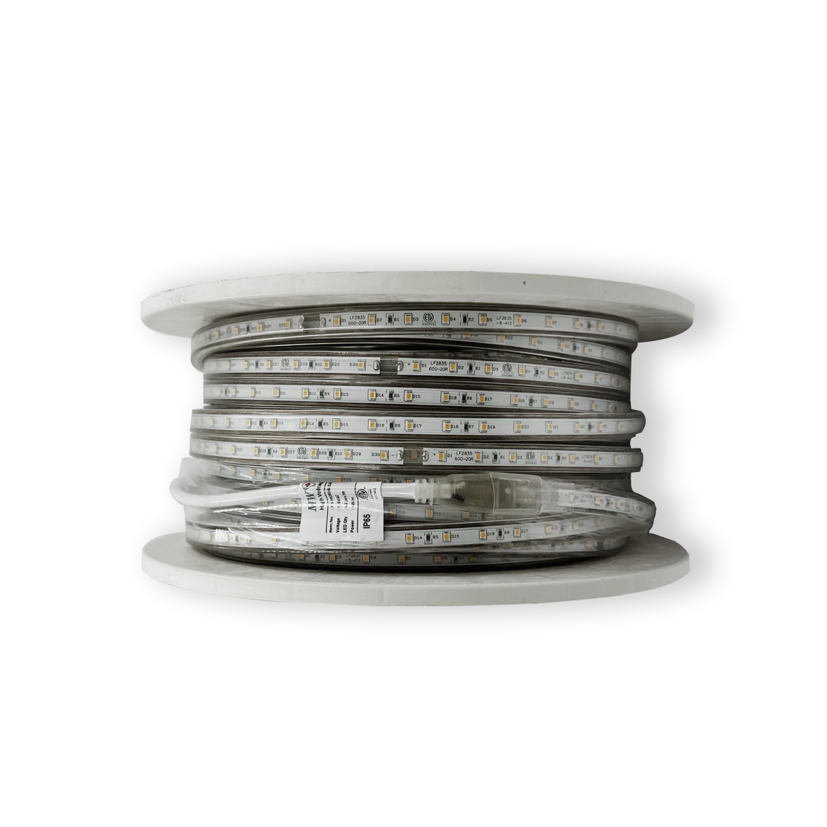 Waterproof Warm White 3000K AC120V 165ft/50m, Outdoor Strip Lights Ideal for Eaves, Backyards Garden, Indoor Outdoor Use.