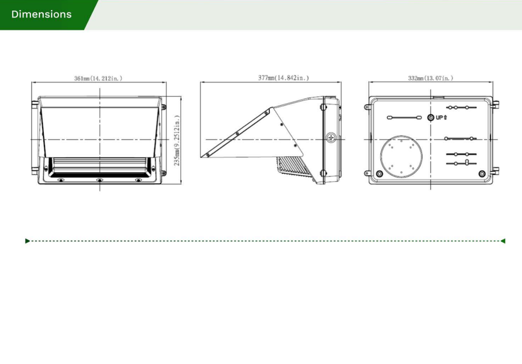 MW LED Wall Pack 120W Waterproof Outdoor Commercial Lighting Fixture, 3000K/4000K/5000K ,14500lm 120-347V cETL Listed